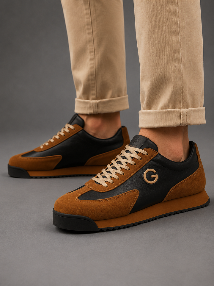 MASSIMO | SNEAKERS RETRÒ CON DETTAGLI A CONTRASTO