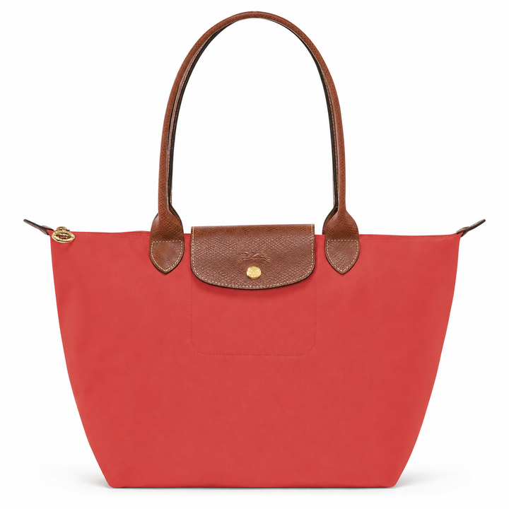 Ginevra | Borsa Tote Rosso Corallo in Nylon e Pelle
