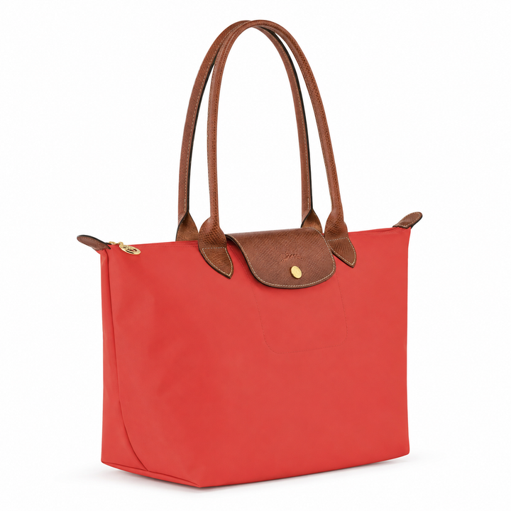 Ginevra | Borsa Tote Rosso Corallo in Nylon e Pelle