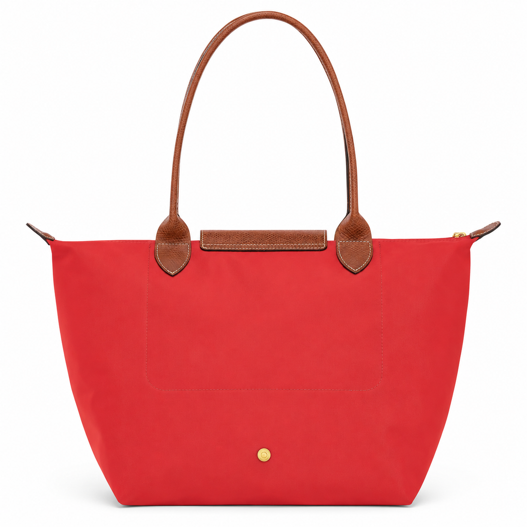 Ginevra | Borsa Tote Rosso Corallo in Nylon e Pelle