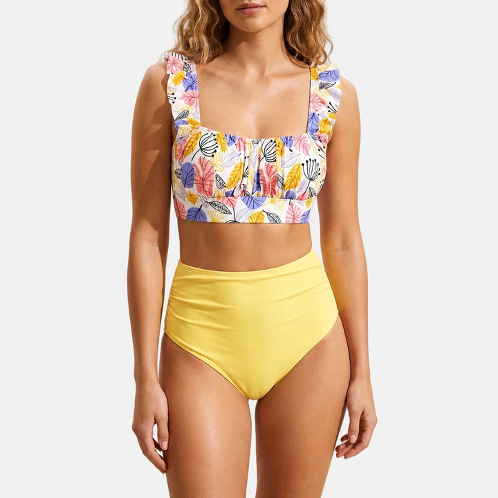 SOLEA | BIKINI A VITA ALTA CON STAMPA FLOREALE