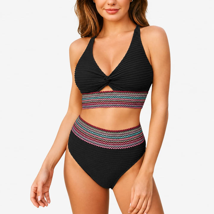 SELENA | BIKINI A VITA ALTA CON DETTAGLI ETNICI
