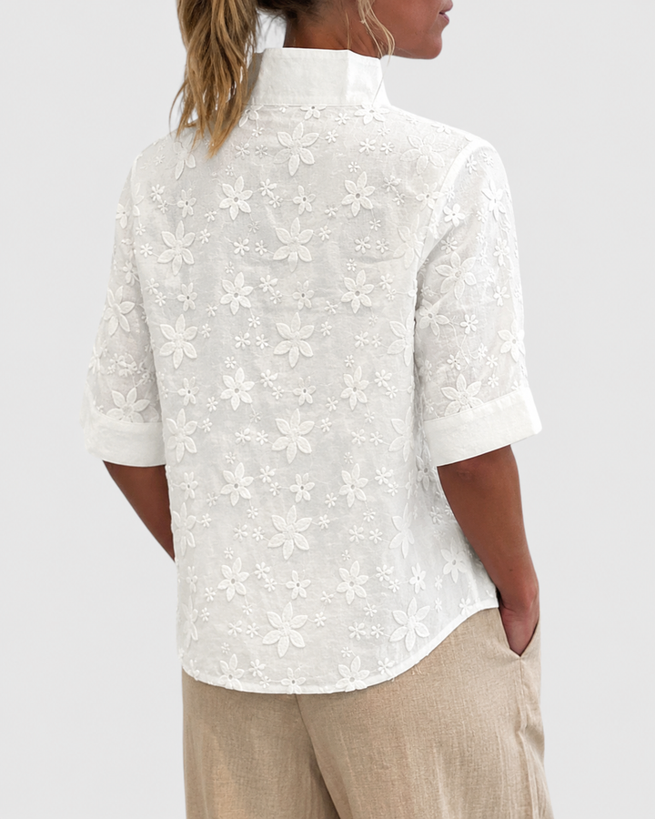 ELISA | BLUSA RICAMATA FLOREALE ELEGANTE