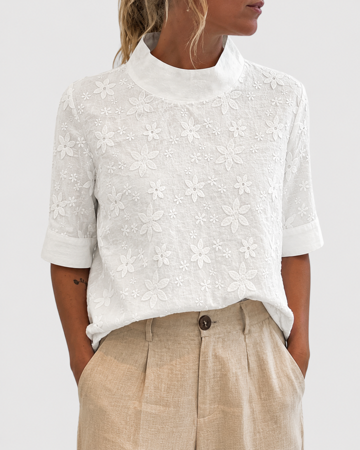 ELISA | BLUSA RICAMATA FLOREALE ELEGANTE