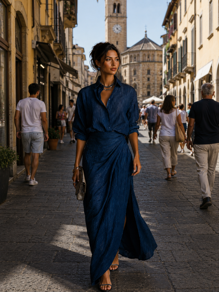 SOFIA | ABITO LUNGO ELEGANTE DRAPPEGGIATO