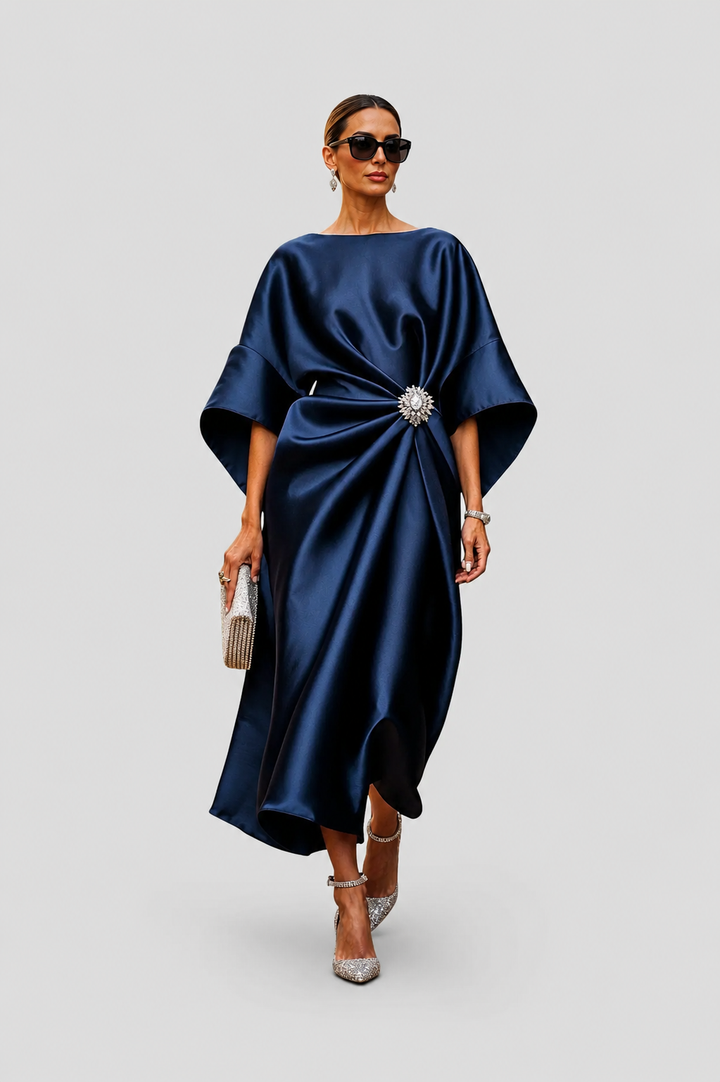 ELEONORA | ABITO MIDI ELEGANTE DRAPPEGGIATO