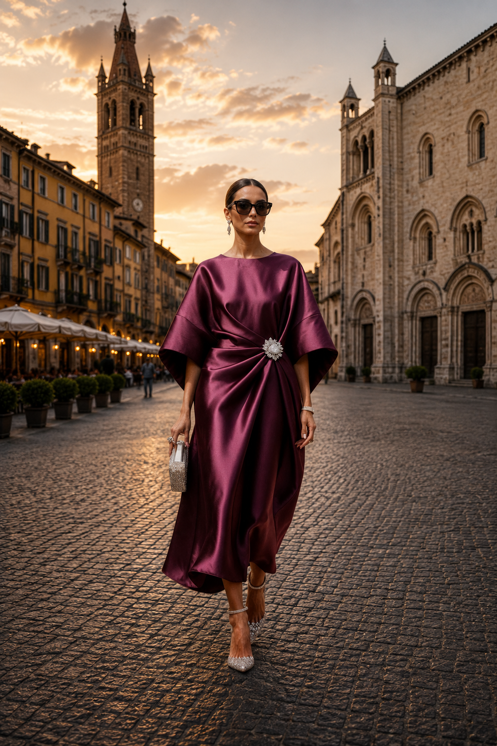 ELEONORA | ABITO MIDI ELEGANTE DRAPPEGGIATO