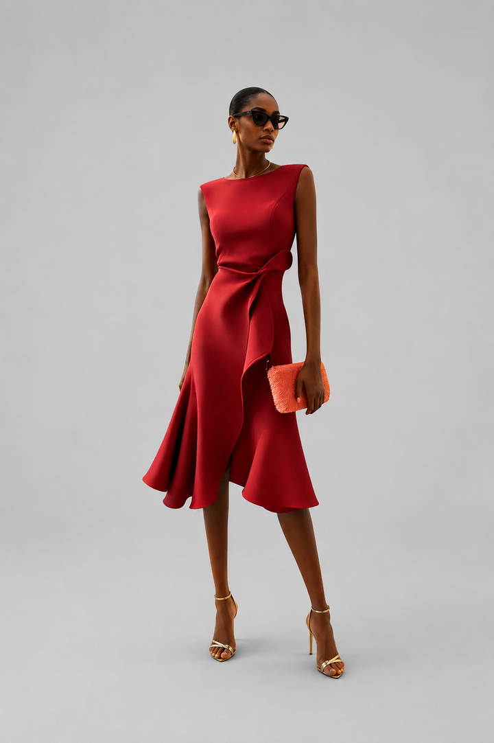 VITTORIA | ABITO MIDI ELEGANTE DRAPPEGGIATO