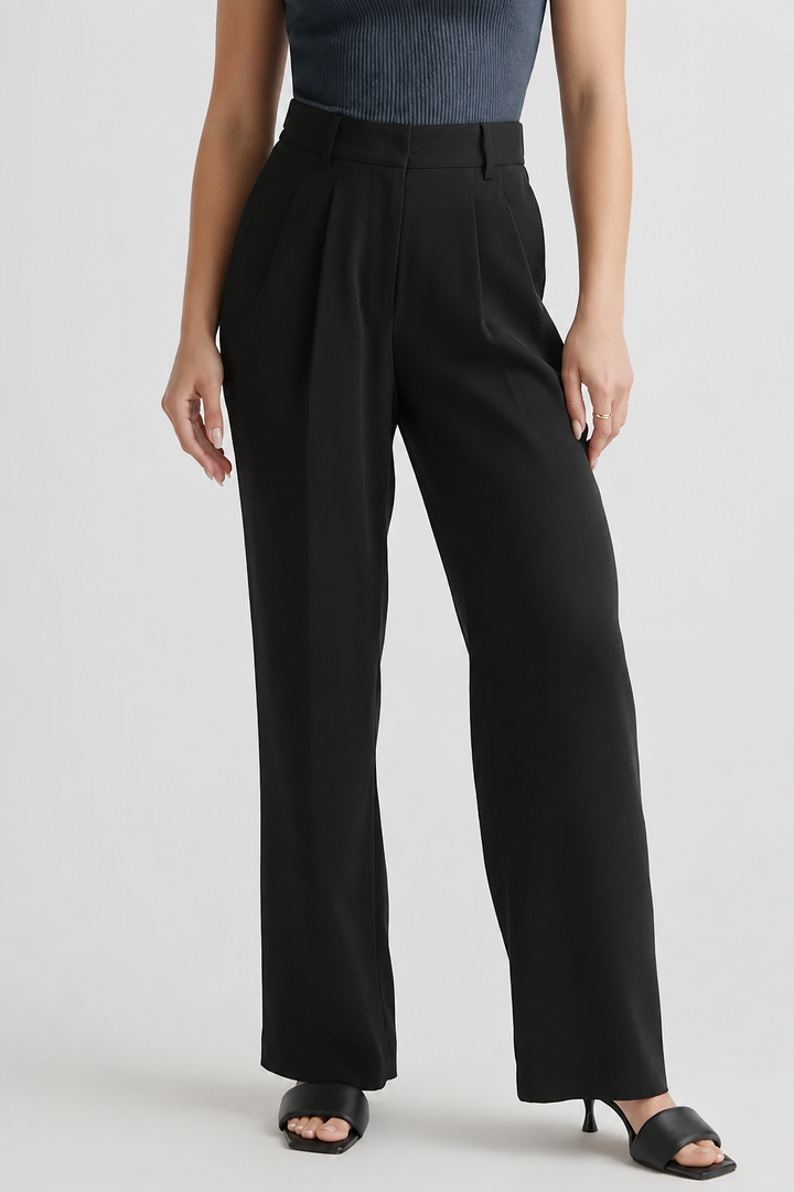 VALENTINA | PANTALONI ELEGANTI A VITA ALTA CON PIEGHE
