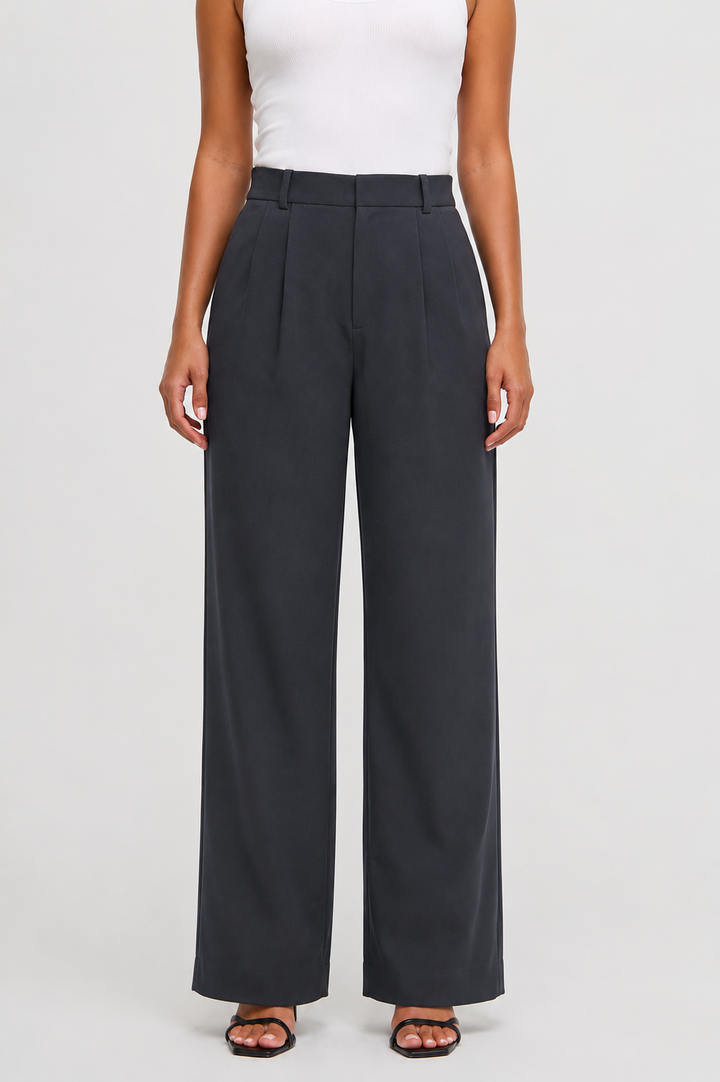 VALENTINA | PANTALONI ELEGANTI A VITA ALTA CON PIEGHE