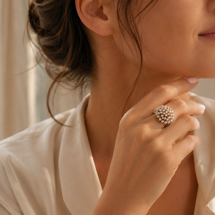 ISABELLA | ANELLO FIORE DI PERLE