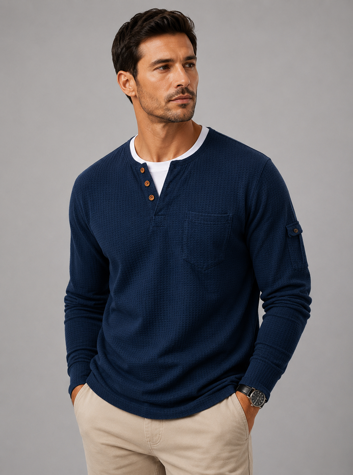 ANDREA | MAGLIA HENLEY CASUAL A MANICA LUNGA