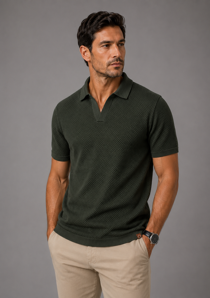GABRIELE | POLO PREMIUM IN MAGLIA TESTURIZZATA