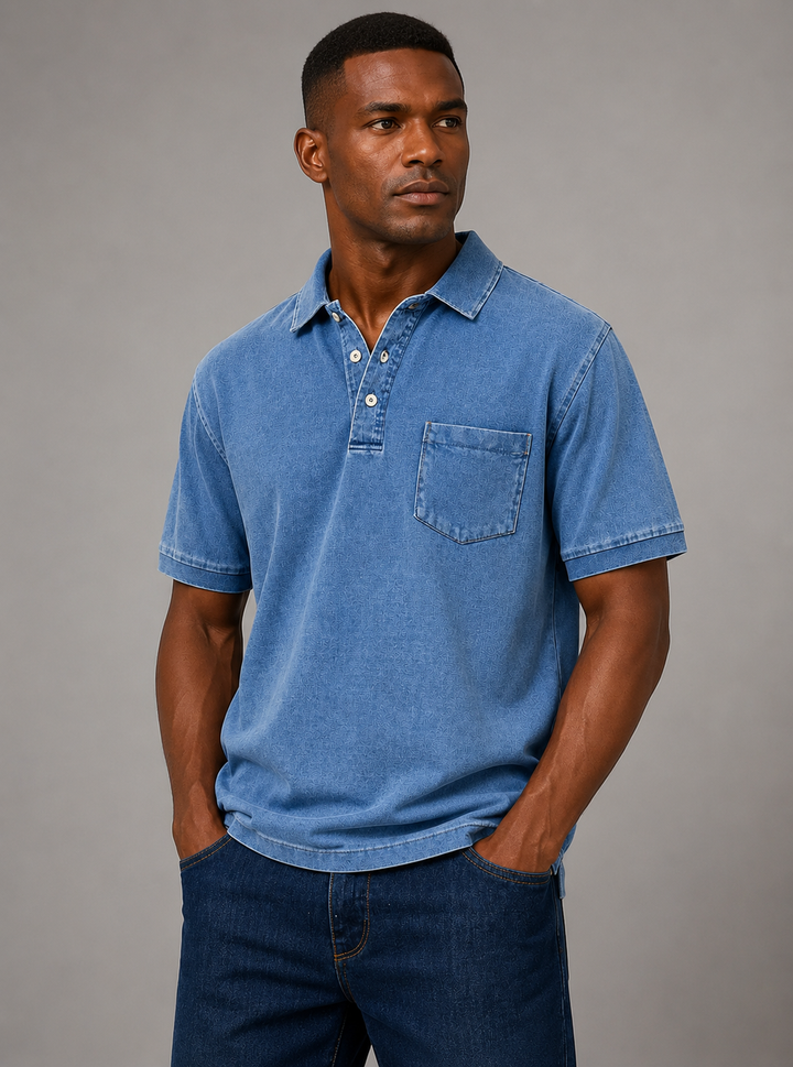 MATTEO | POLO EFFETTO DENIM PREMIUM