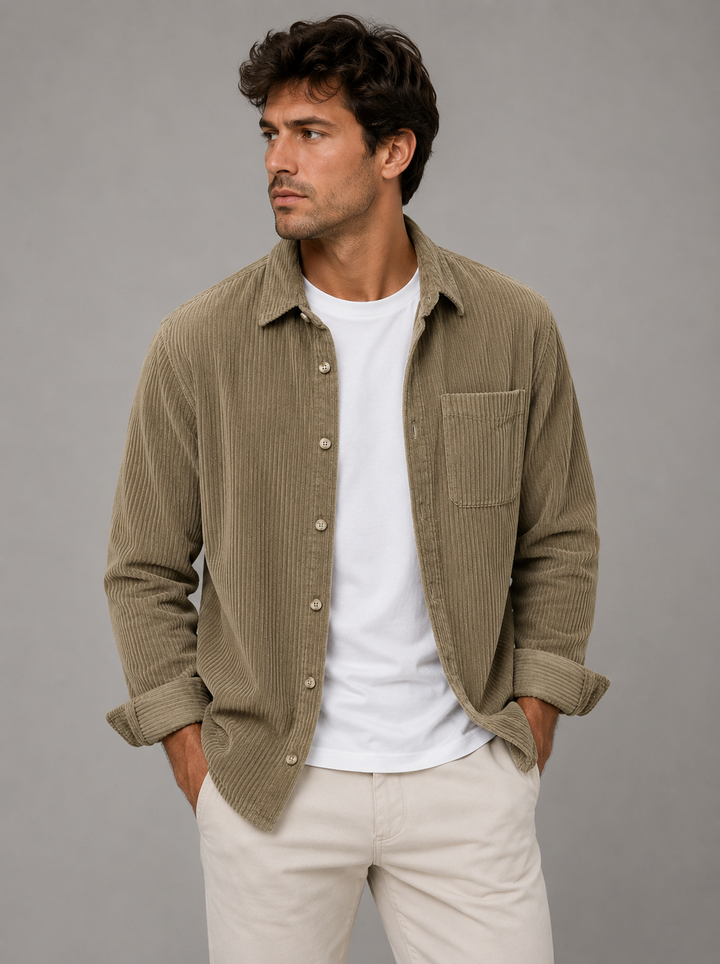MARCO | CAMICIA IN VELLUTO A COSTE CASUAL PREMIUM