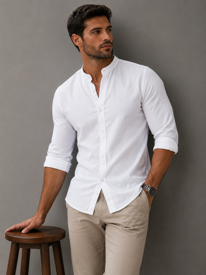 VITTORIO | CAMICIA COREANA IN LINO PREMIUM