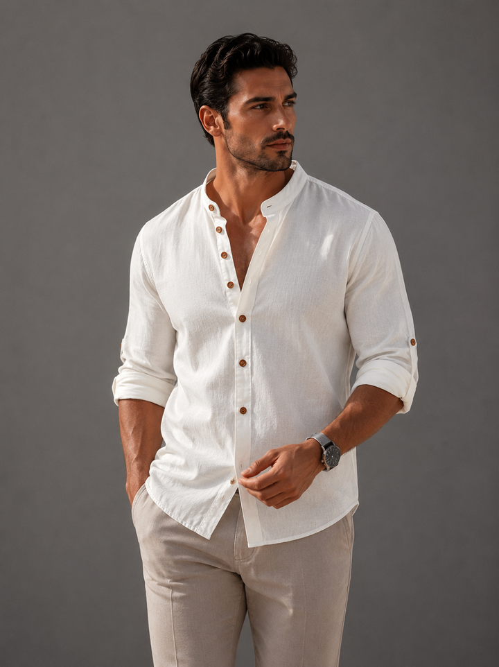 ENRICO | CAMICIA ELEGANTE CON COLLETTO COREANO