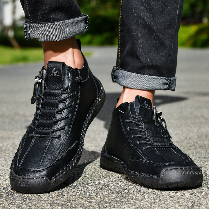 EMILIANO | SNEAKERS ALTE CON ZIP LATERALE
