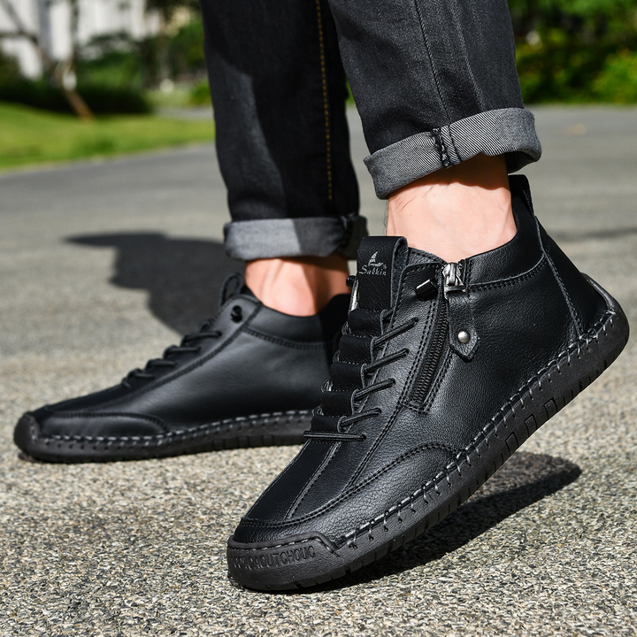 EMILIANO | SNEAKERS ALTE CON ZIP LATERALE
