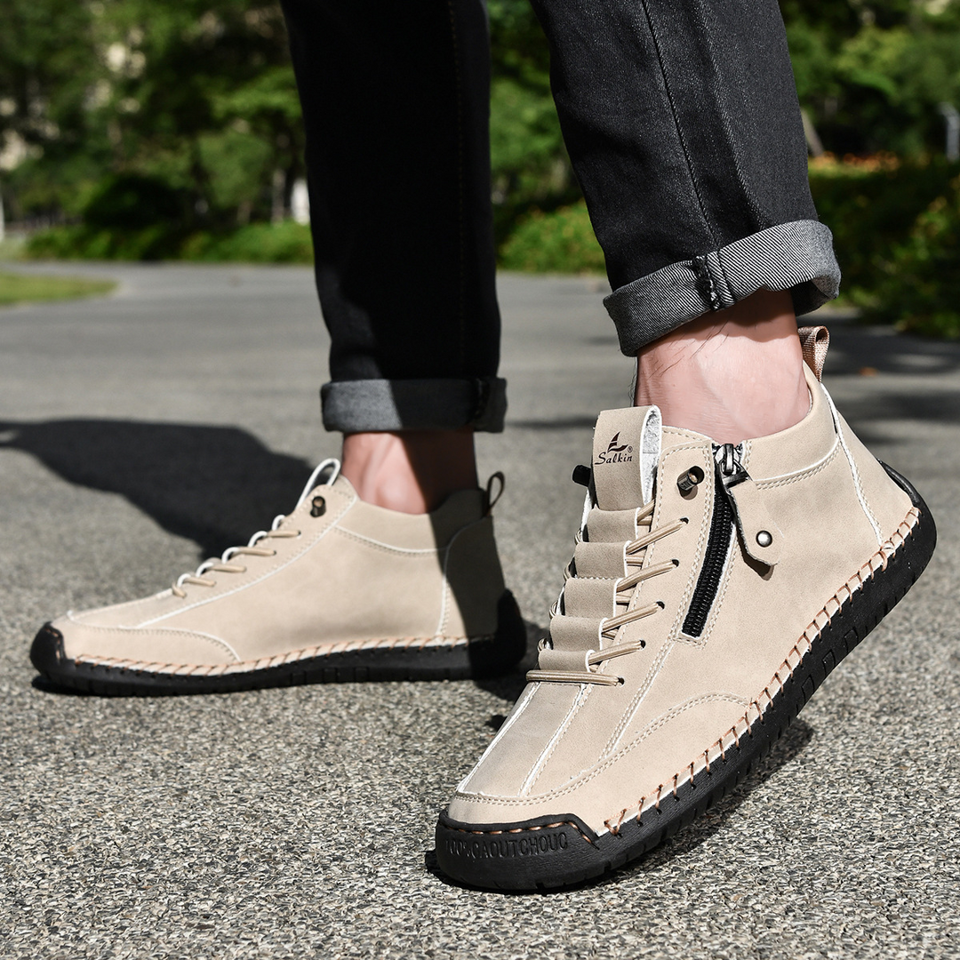 EMILIANO | SNEAKERS ALTE CON ZIP LATERALE