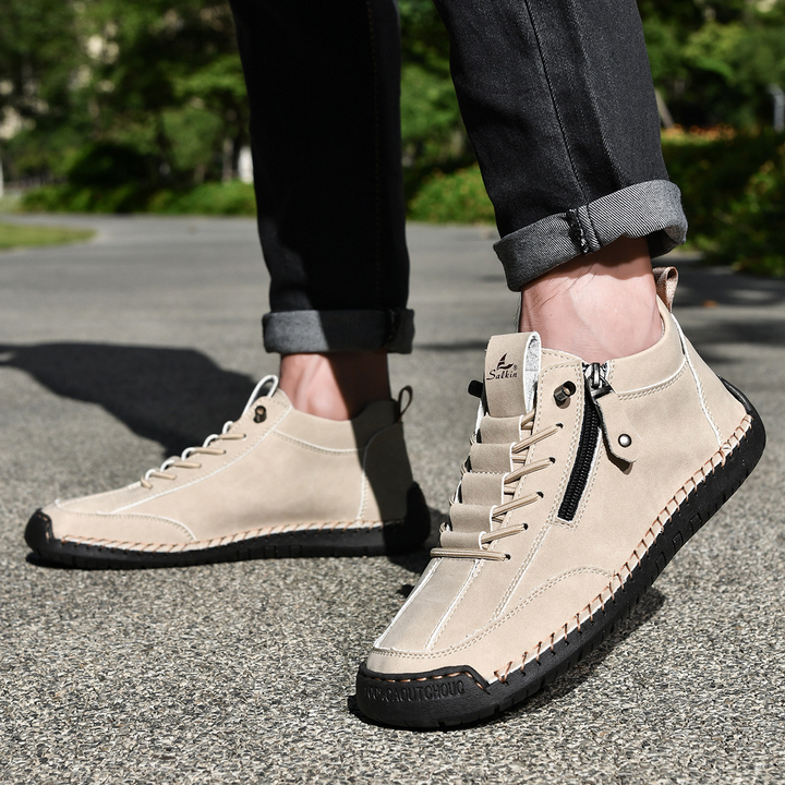 EMILIANO | SNEAKERS ALTE CON ZIP LATERALE