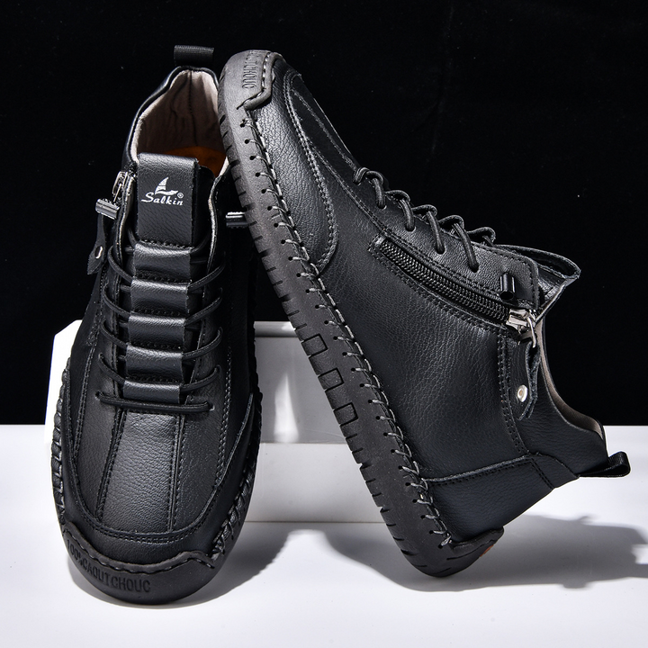 EMILIANO | SNEAKERS ALTE CON ZIP LATERALE