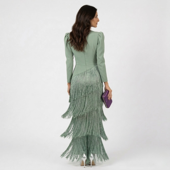 VALENTINA | ABITO ELEGANTE CON FRANGE