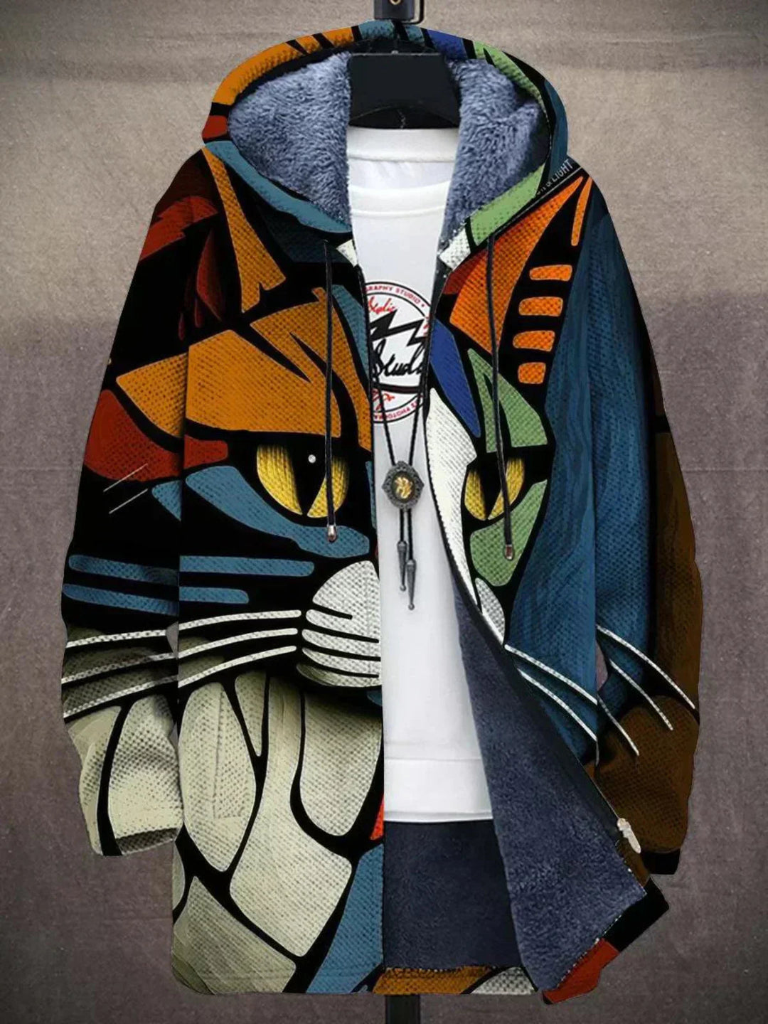 Delia | Cardigan Artistico con Cappuccio