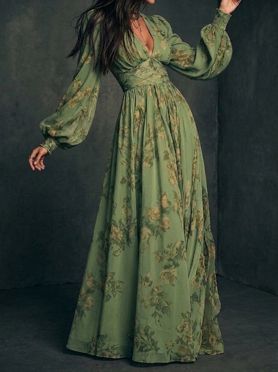 Lillian | Abito Maxi Floreale Fluttuante