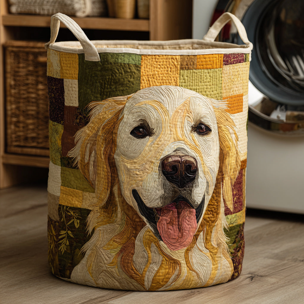 SOLEGGIATO | CESTO PER LA BIANCHERIA FELICE DEL GOLDEN RETRIEVER