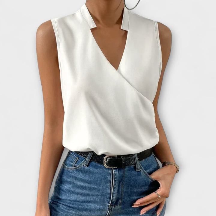 SOFIA | BLUSA SMANICATA ELEGANTE A PORTAFOGLIO