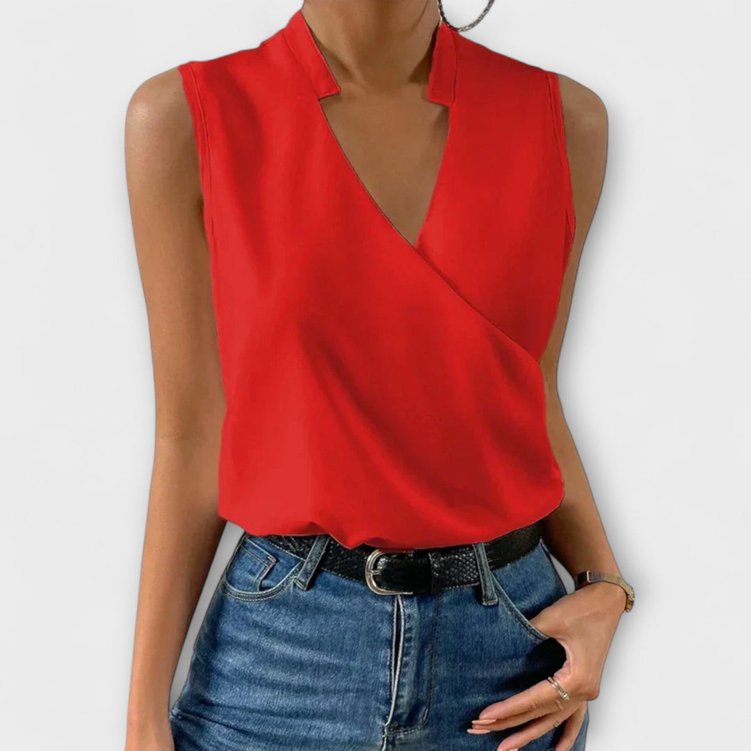SOFIA | BLUSA SMANICATA ELEGANTE A PORTAFOGLIO