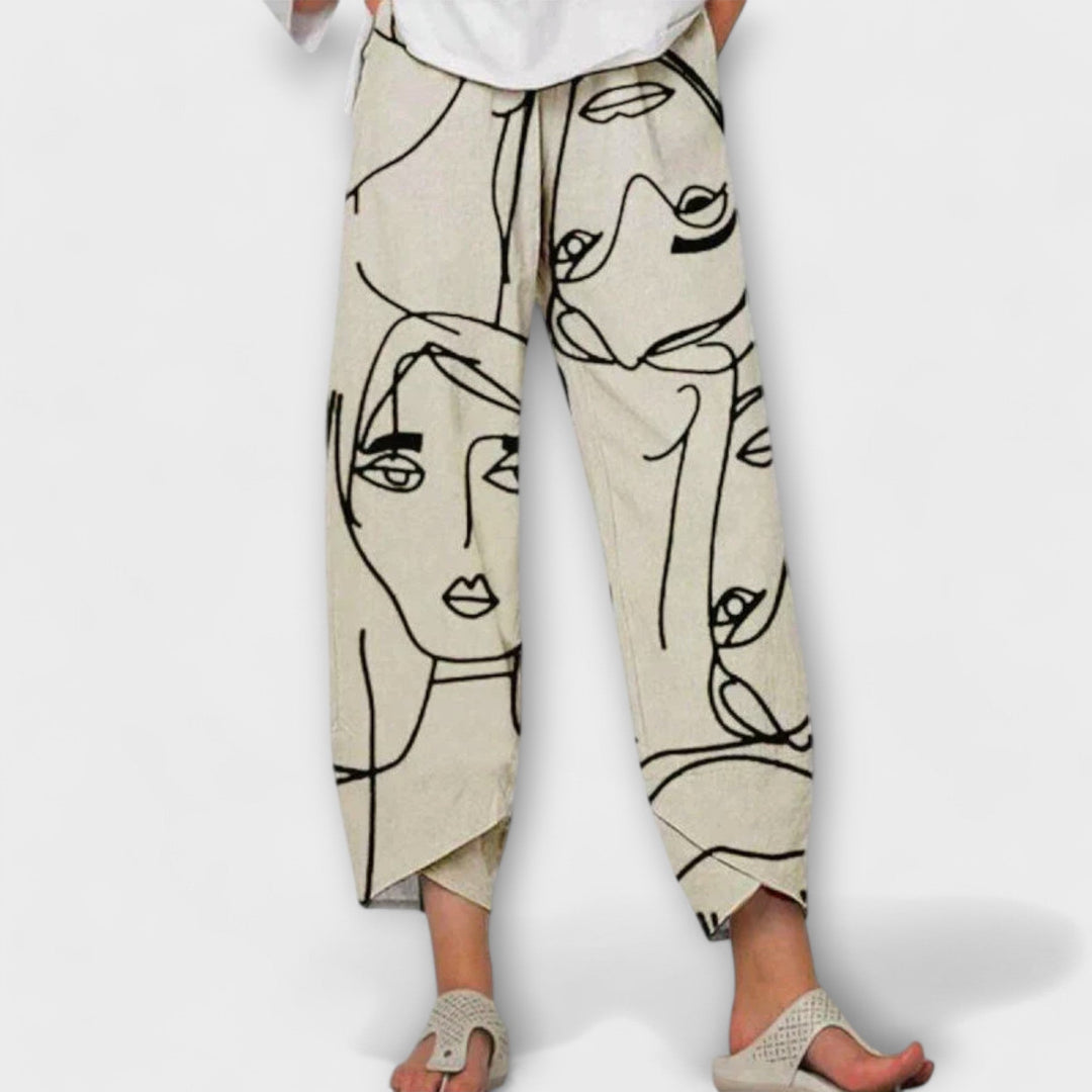 MARTA | PANTALONI ARTISTICI IN LINO