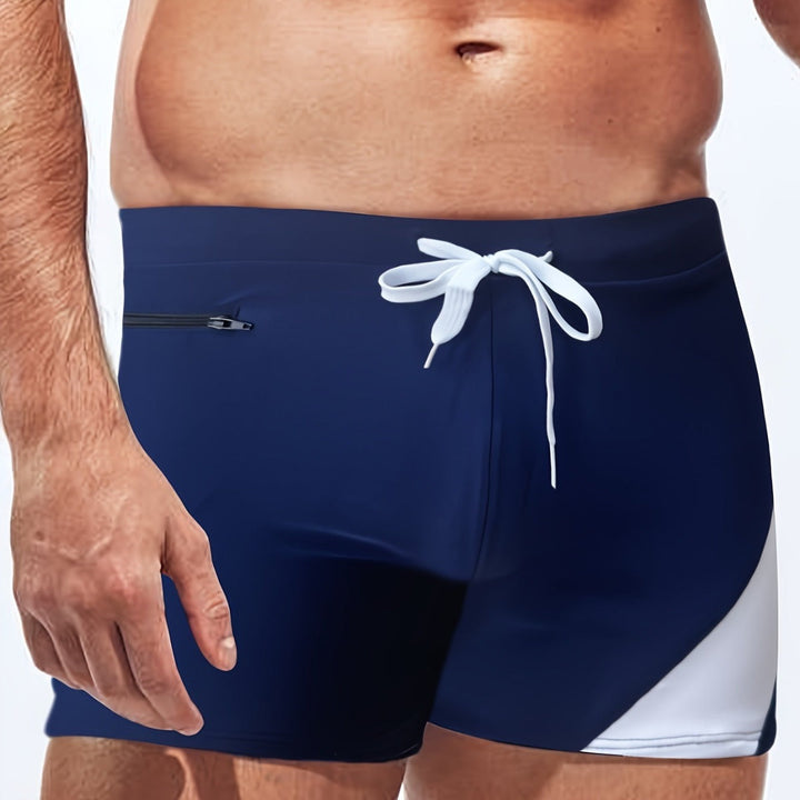 DAMIANO | BOXER DA MARE BICOLORE CON TASCA