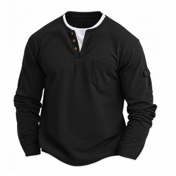 ANDREA | MAGLIA HENLEY CASUAL A MANICA LUNGA
