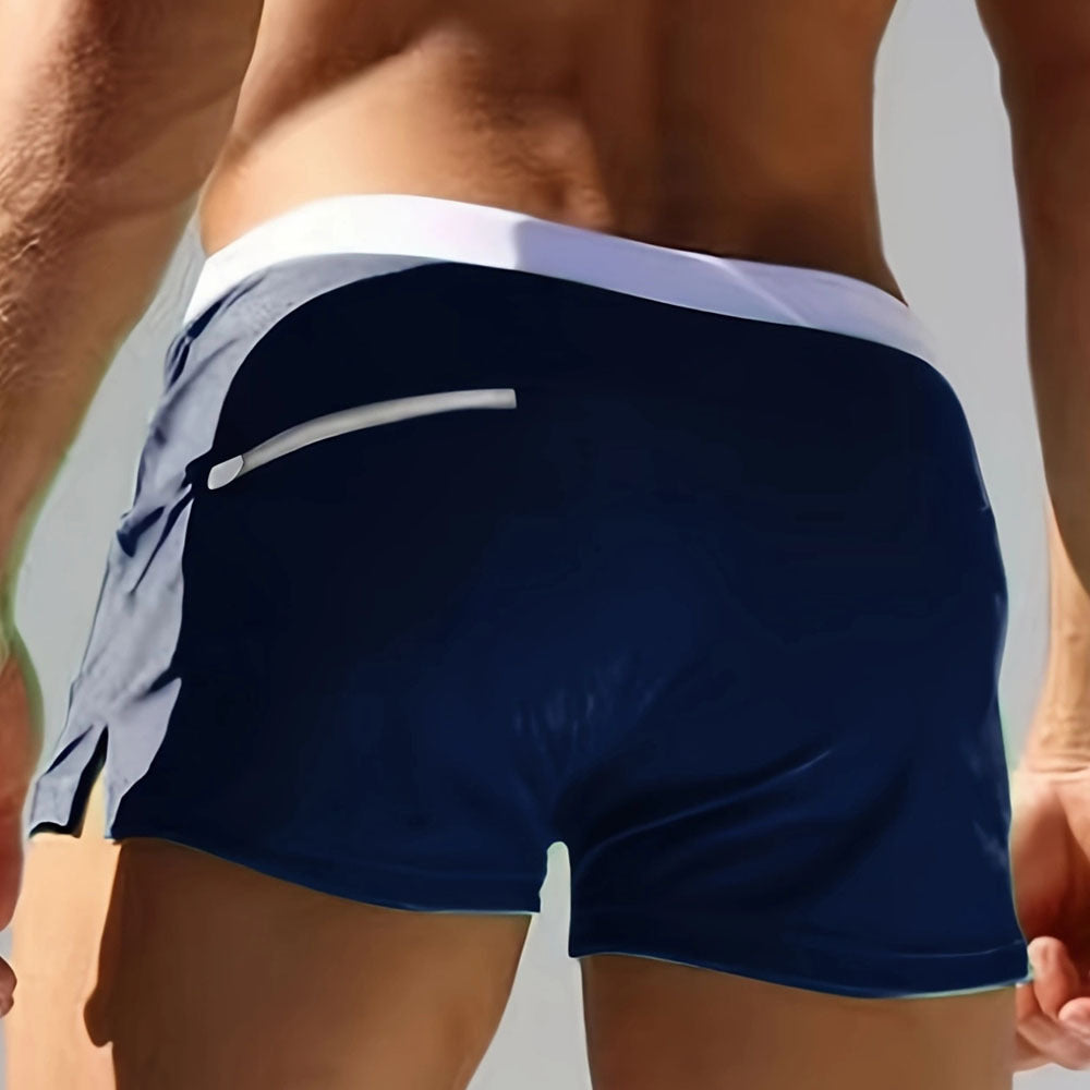 TOMMASO | BOXER DA MARE CON INSERTI A CONTRASTO