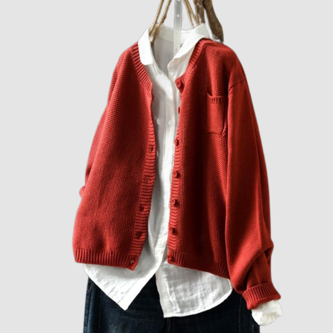 Lavinia | 	Cardigan Comodo con Bottoni