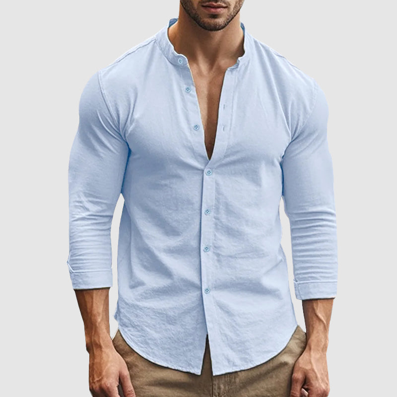 VITTORIO | CAMICIA COREANA IN LINO PREMIUM