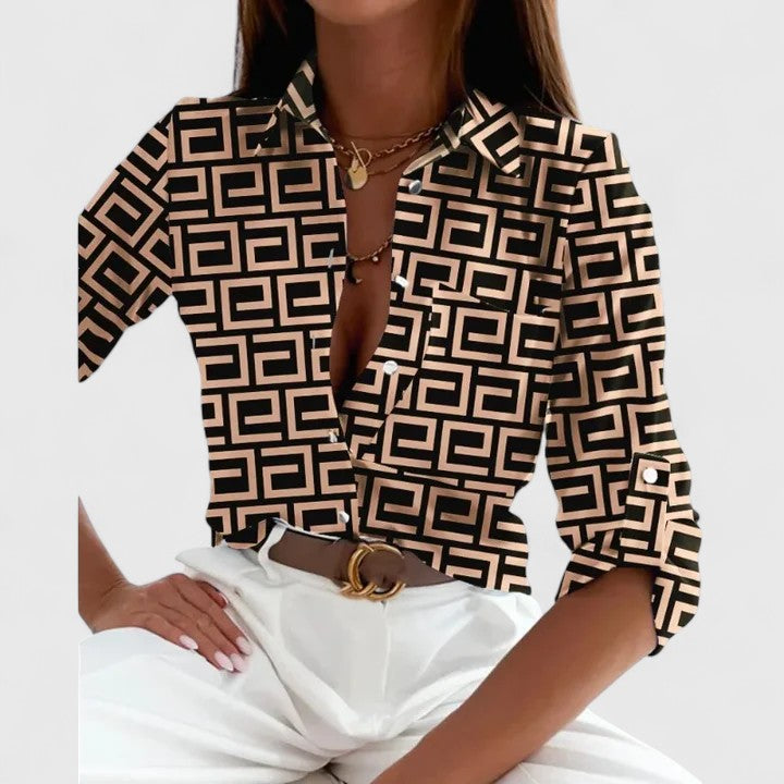 SOFIA | CAMICIA GEOMETRICA ELEGANTE
