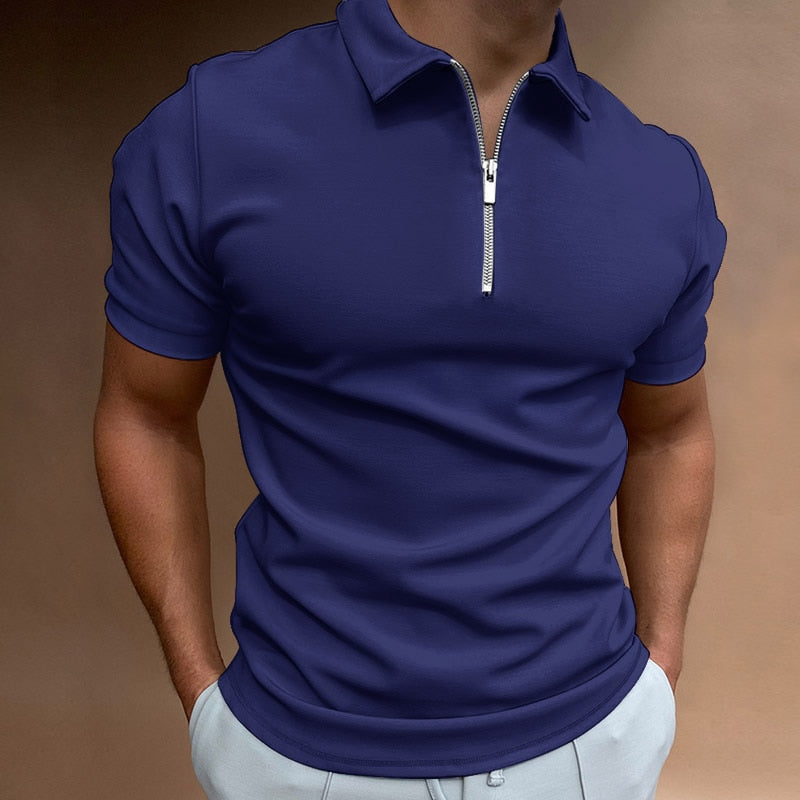 ALESSIO | POLO ESSENZIALE CON ZIP