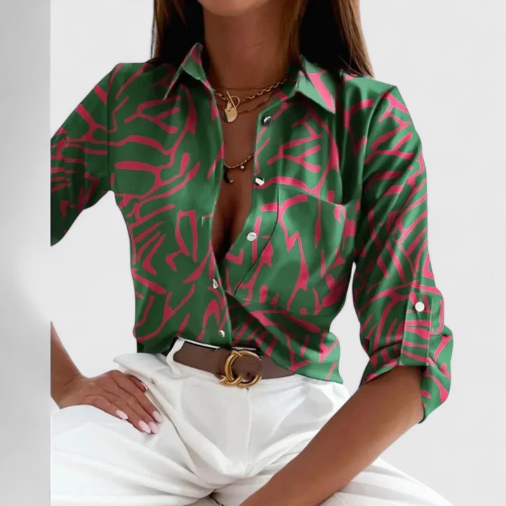 SOFIA | CAMICIA GEOMETRICA ELEGANTE