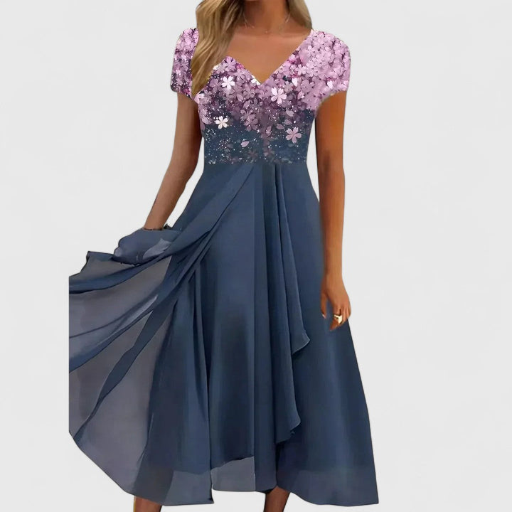 FIAMMA | ABITO MIDI FLOREALE ELEGANTE