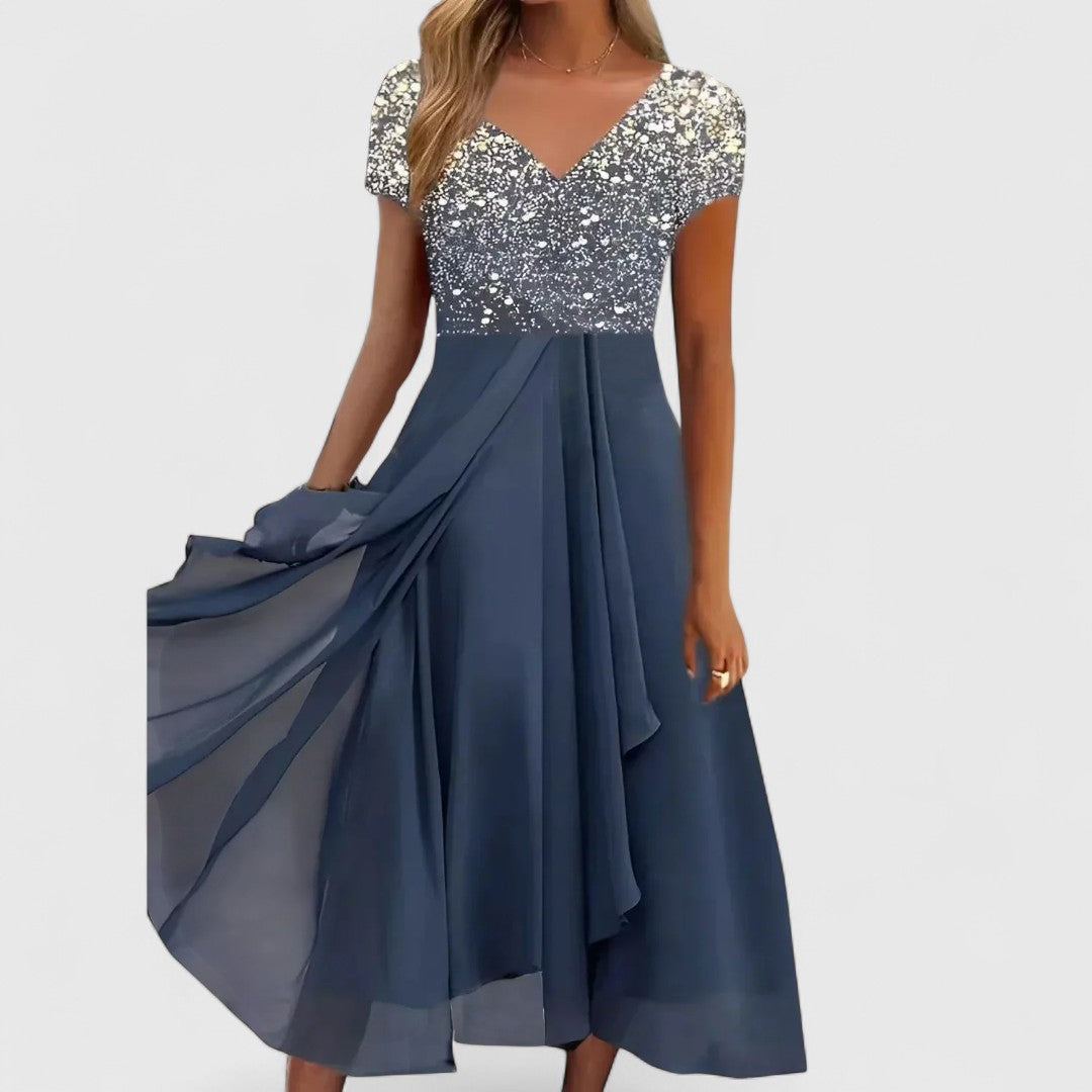 FIAMMA | ABITO MIDI FLOREALE ELEGANTE