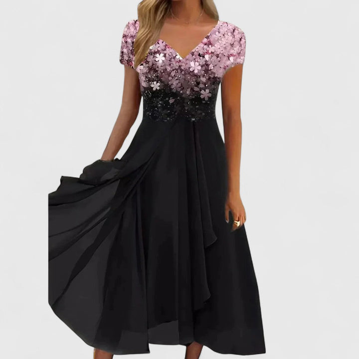 FIAMMA | ABITO MIDI FLOREALE ELEGANTE