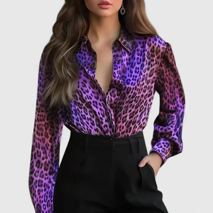 MARTA | CAMICIA SATINATA ANIMALIER