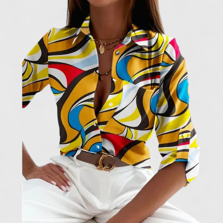 SOFIA | CAMICIA GEOMETRICA ELEGANTE