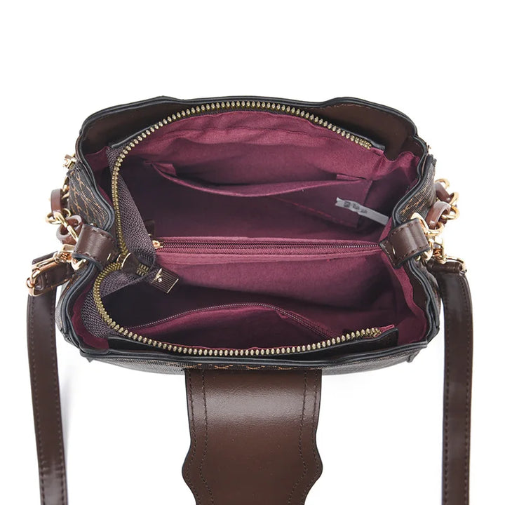 DALIA | BORSA A TRACOLLA ELEGANTE CON DETTAGLI DORATI E FANTASIA RAFFINATA