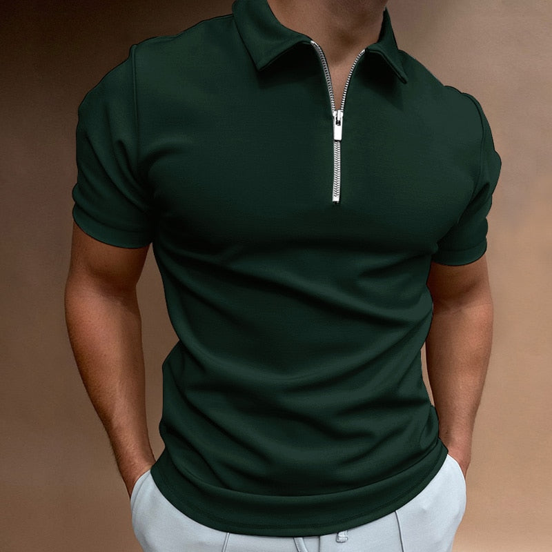 ALESSIO | POLO ESSENZIALE CON ZIP