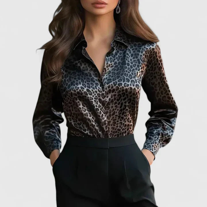 MARTA | CAMICIA SATINATA ANIMALIER