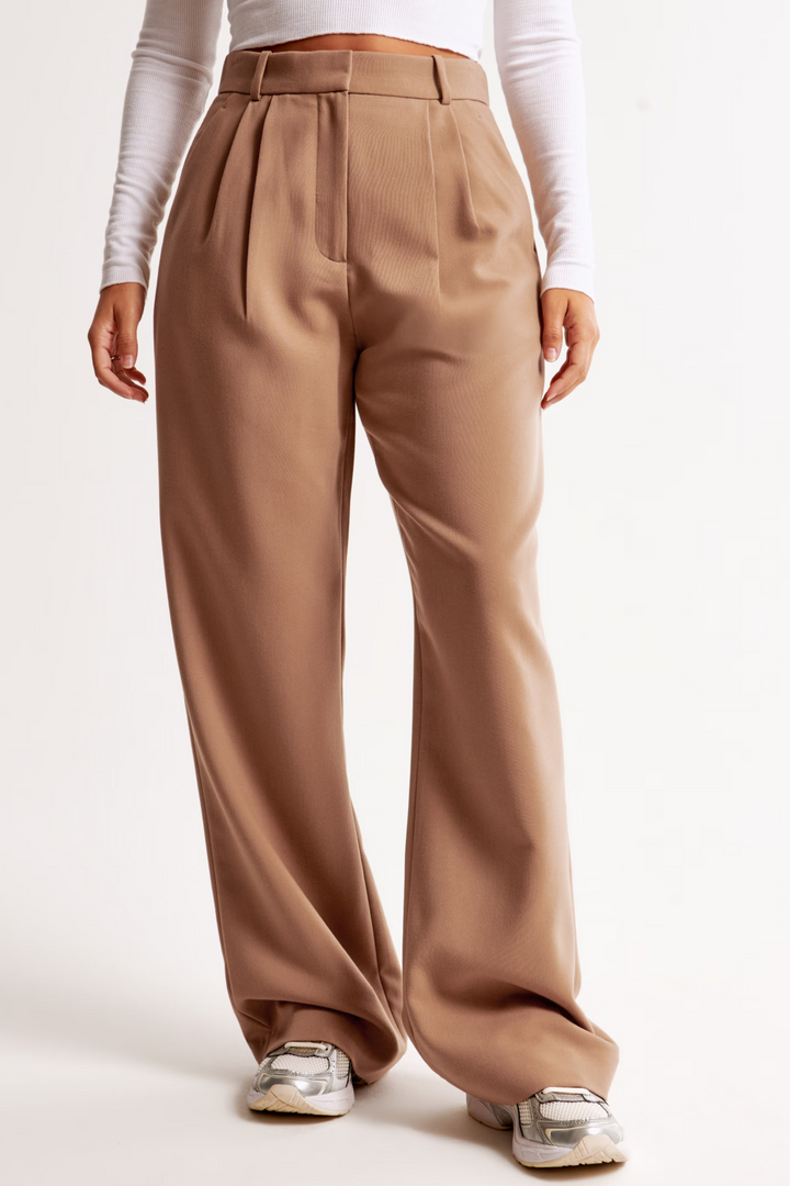 VALENTINA | PANTALONI ELEGANTI A VITA ALTA CON PIEGHE